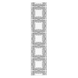 Zwart-wit vierkant patroon  stijl korte tafelloper