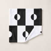 Zwart-wit vierkant vierkant vierkant patroon bad handdoek (Wasdoekje)