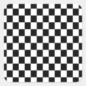 Zwart-wit vierkant vierkante sticker (Voorkant)