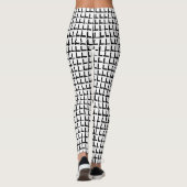 Zwart-wit vierkante Leggings (Achterkant)