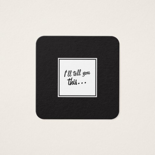 Zwart-wit vierkante notities voor het verlaten van vierkante visitekaartjes (Voorkant)