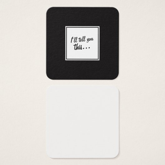 Zwart-wit vierkante notities voor het verlaten van visitekaartjes (Voorkant /achterkant)