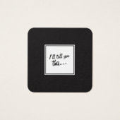 Zwart-wit vierkante notities voor het verlaten van visitekaartjes (Voorkant)