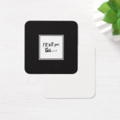 Zwart-wit vierkante notities voor het verlaten van visitekaartjes (Bureau)