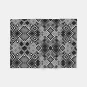 Zwart-wit Vierkantendeken Fleece Deken (Voorkant (Horizontaal))