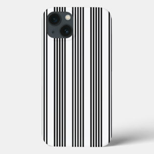 Zwart-wit vijf strips Case-Mate iPhone case