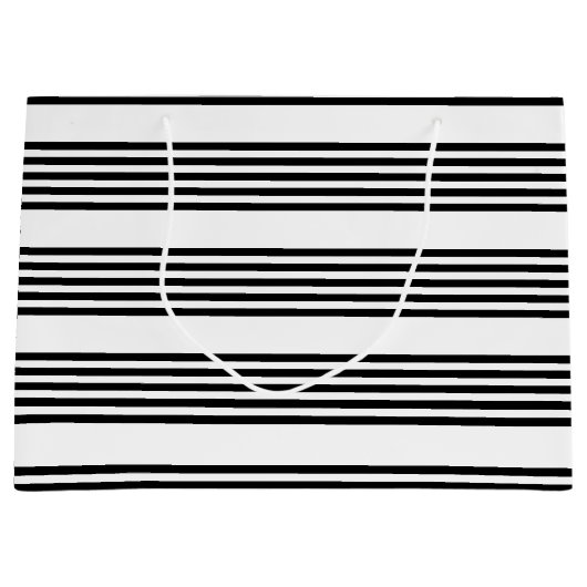 Zwart-wit vijf strips groot cadeauzakje (Voorkant)
