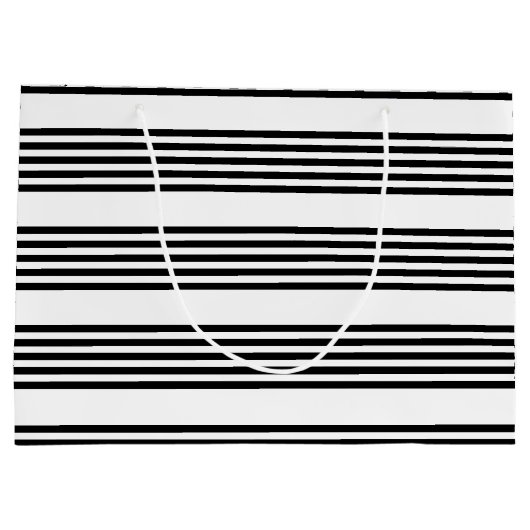 Zwart-wit vijf strips groot cadeauzakje (Achterkant)