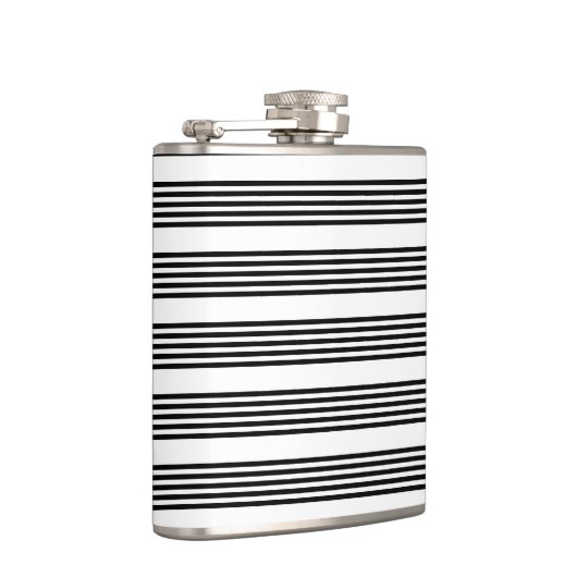 Zwart-wit vijf strips heupfles (Rechts)
