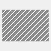 Zwart-wit vijf strips inpakpapier vel (Voorkant 2)