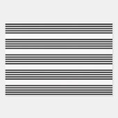 Zwart-wit vijf strips inpakpapier vel (Voorkant)