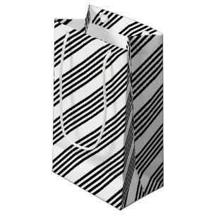 Zwart-wit vijf strips klein cadeauzakje