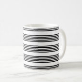 Zwart-wit vijf strips koffiemok (Voorkant rechts)