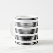 Zwart-wit vijf strips koffiemok (Voorkant links)