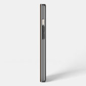Zwart-wit vijf strips met ttan iPhone hoesje (Linkerkant)