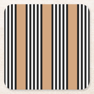 Zwart-wit vijf strips met ttan kartonnen onderzetters