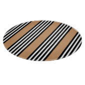 Zwart-wit vijf strips met ttan snijplank (Hoek)