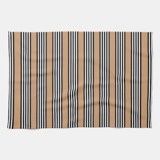 Zwart-wit vijf strips met ttan theedoek (Horizontaal)