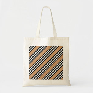 Zwart-wit vijf strips met ttan tote bag