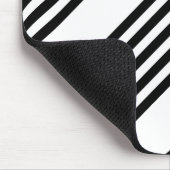 Zwart-wit vijf strips muismat (Hoek)
