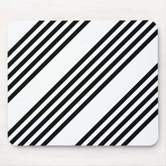 Zwart-wit vijf strips muismat (Voorkant)