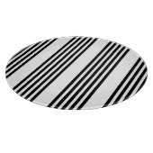 Zwart-wit vijf strips snijplank (Hoek)