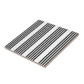 Zwart-wit vijf strips tegeltje (Zijkant)
