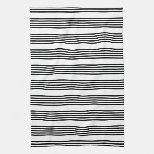 Zwart-wit vijf strips theedoek (Verticaal)