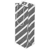 Zwart-wit vijf strips wijn cadeautas (Voorkant Gekanteld)