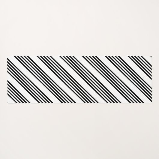 Zwart-wit vijf strips yogamat (Achterkant (horizontaal))