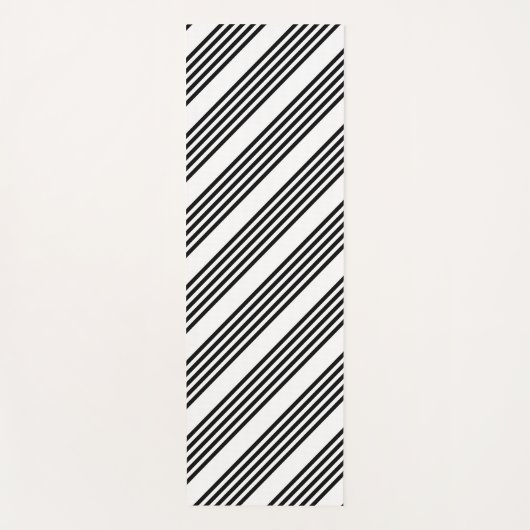 Zwart-wit vijf strips yogamat (Voorkant)