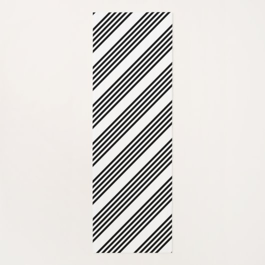 Zwart-wit vijf strips yogamat (Achterkant)