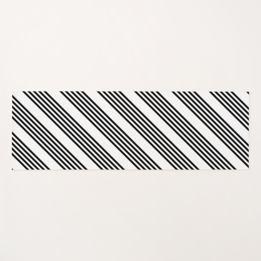 Zwart-wit vijf strips yogamat (Voorkant (horizontaal))