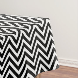 Zwart-wit vintage chevron strepen nieuw tafelkleed