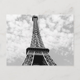 Zwart-wit Vintage Paris Eiffeltoren Briefkaart