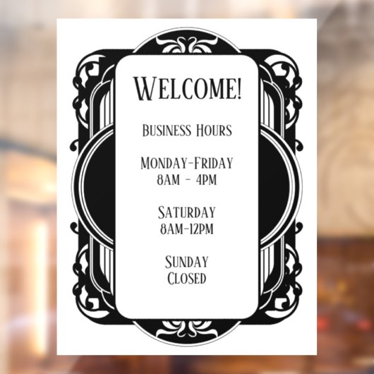 Zwart-wit vintage raamsticker (Vel 2)