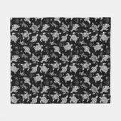 zwart-wit vintage schildpadpatroon fleece deken (Voorkant (Horizontaal))