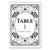 Zwart & Wit Vintage Tarot Gotische Bruiloft Kaart (Achterkant)
