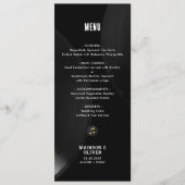 Zwart Wit Vinyl Record Bruiloft  Menu (Voorkant)