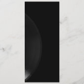 Zwart Wit Vinyl Record Bruiloft  Menu (Achterkant)