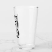 Zwart-wit viool scroll met zwarte contouren glas (Links)