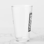 Zwart-wit viool scroll met zwarte contouren glas (Rechts)