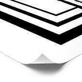 Zwart-wit viool scroll met zwarte contouren perfect poster (Hoek)