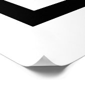 Zwart-wit viool scroll met zwarte contouren poster (Hoek)