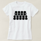 Zwart-wit viool T-shirt (Design voorkant)