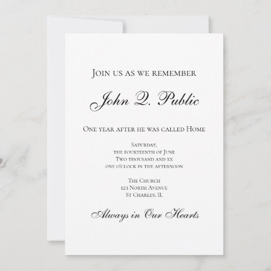 Zwart-wit Vioolmuzikant Death Jubileum Kaart (Achterkant)