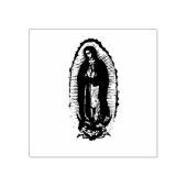 Zwart-wit Virgen de Guadalupe Rubberstempel (Afrduk)