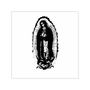 Zwart-wit Virgen de Guadalupe Zelfinktende Stempel