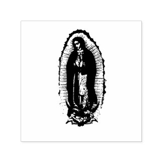 Zwart-wit Virgen de Guadalupe Zelfinktende Stempel