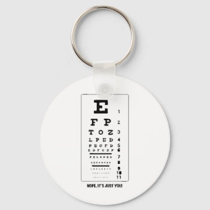 Zwart-wit Vision Optometry Grappige Ooggrafiek Sleutelhanger